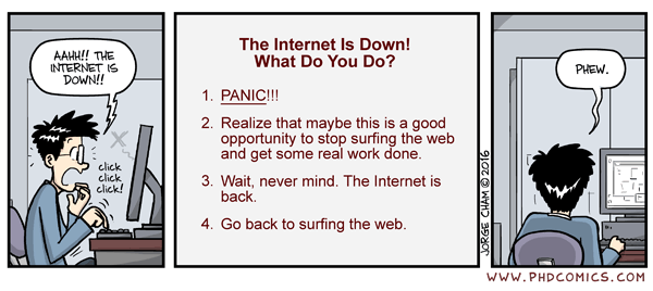 PHD Comics - Internet is down