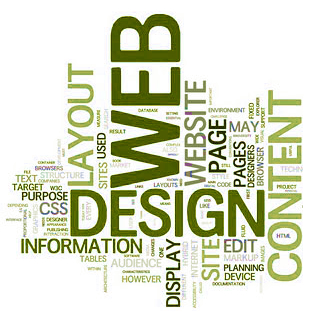 Word art of Web Design.
